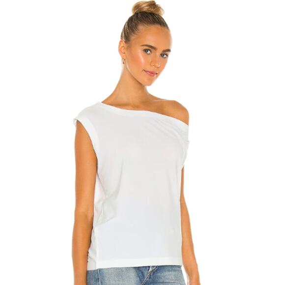 Norma Kamali Drop Shoulder Top in Light Mist – EUC, Size Large - Picture 3 of 4